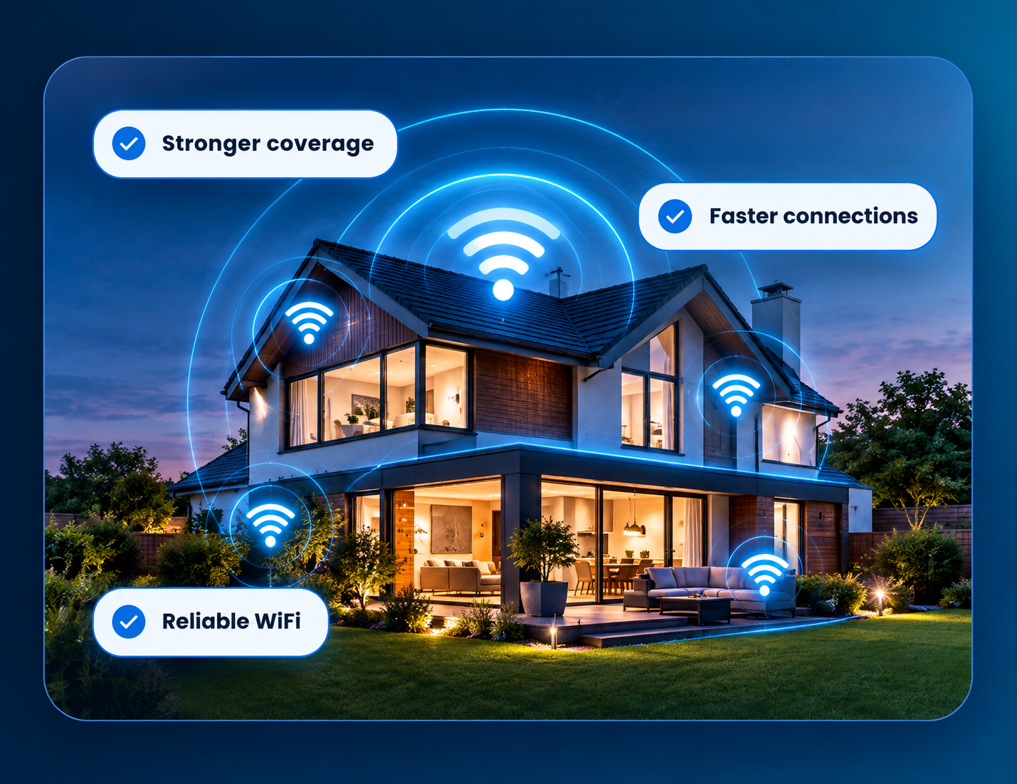 Modern home with WiFi coverage throughout the property